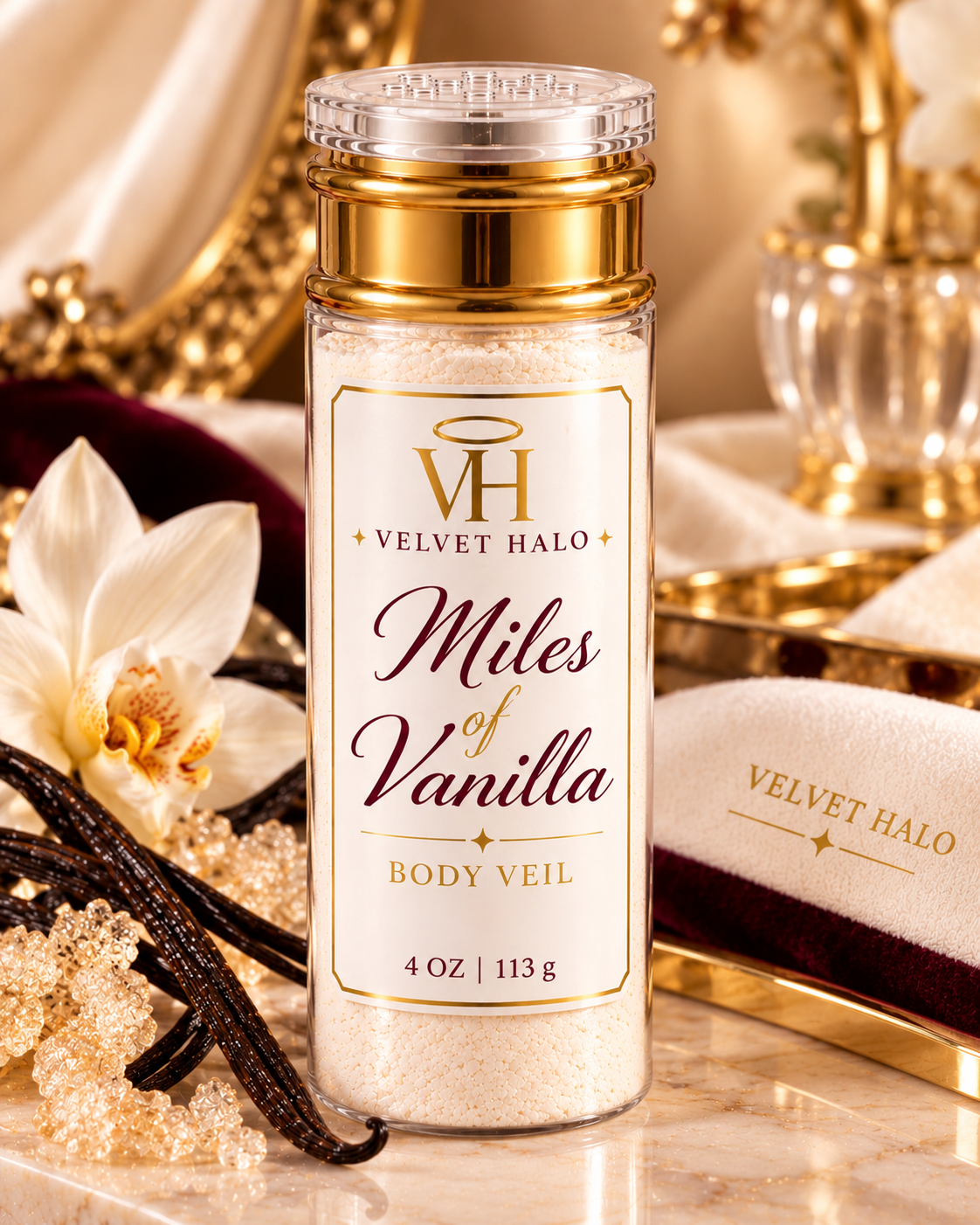 Miles of Vanilla body oil and Body Veil